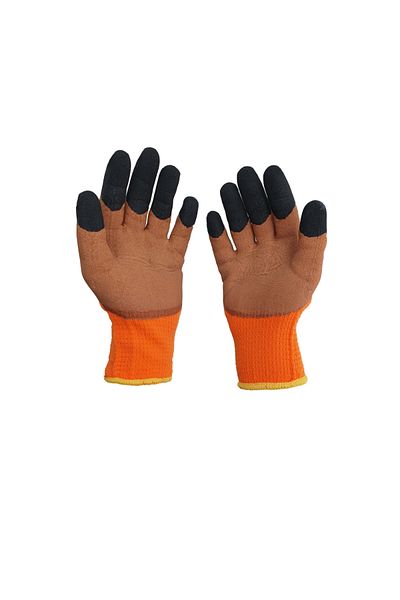 BSP Guard Set 12 Work Gloves - Brown with Black and Orange - BSP Guard