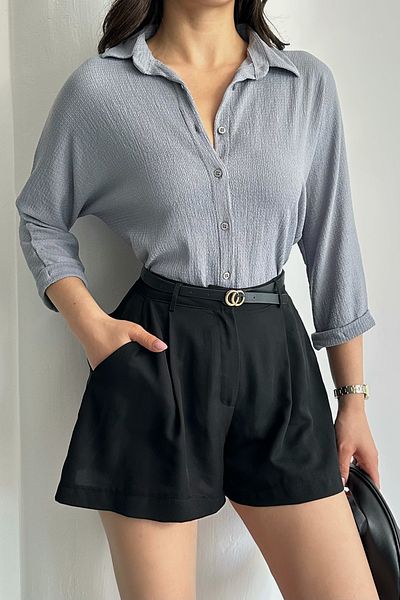 MD trend Women's Sleeve Layered Raschel Shirt