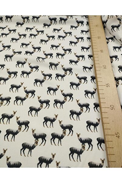 Kumaş Parça Віскозний вуаль з оленячим візерунком: 145