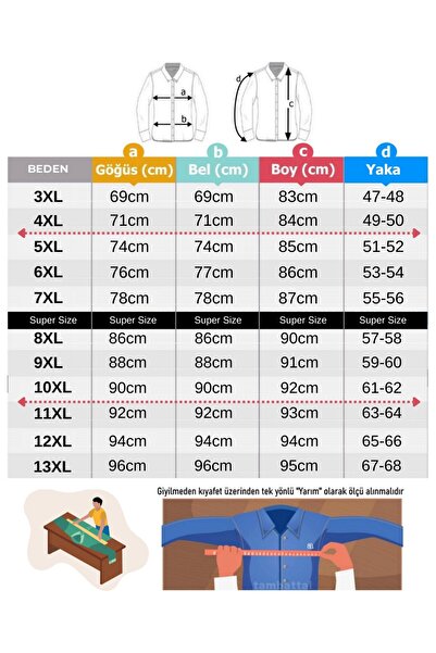 tambattal Класична сорочка великого розміру, підходить для ваги від 118 до 200 кг