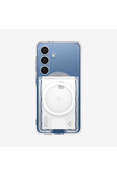 Spigen Ultra Hybrid MagFit+ 3 Card Holder for Galaxy S25 series with mag case16/15/14 Crystal Clear