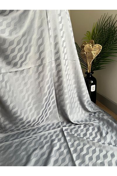 VaVscarfs Waterway Cotton Jacquard Shawl Smoked