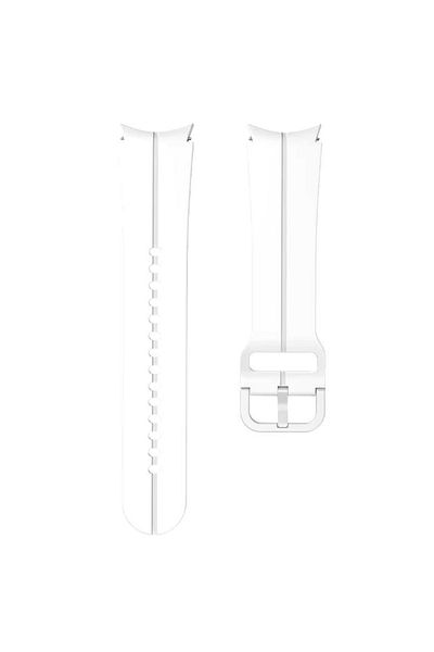 REDz Accessories Sport Strap For Samsung Galaxy Watch, Adjustable, Stripe, Silicone, White