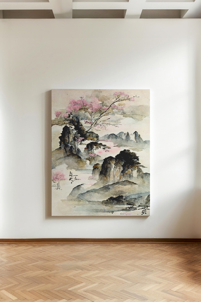 Kanvaspera Çin Sanatı Zen Manzara - Kanvas Tablo