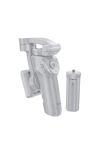 REDz Accessories Hoco K24 Smart Gimbal Stabilizer, 3-Axis Stabilization, Lighting, iPhone/Android Compatible, Gray