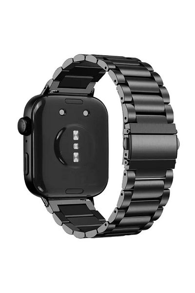 REDz Accessories Curea Classic Link pentru Huawei Watch Fit 3, aspect business, metalică, neagră