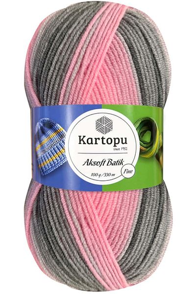 Kartopu Aksoft Batik Ebruli Πλεκτό Κλωστή 59225