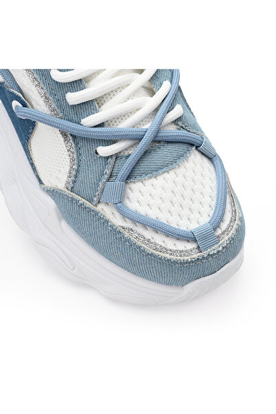 Tmall Pantofi Sport de dama,din material textil,1246,Alb cu Albastru