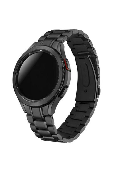 REDz Accessories Curea Luxury Link, Samsung Galaxy Watch 4/5/6, Design Business, Legături Metalice, Negru