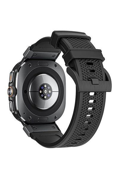 REDz Accessories Special Forces Strap, Sport, for Samsung Galaxy Watch Ultra 47mm, Military Design, Silicone, Black