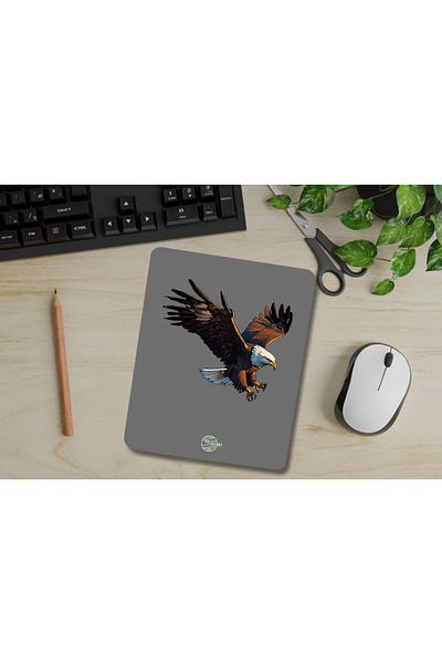 IVART Eagle Printed Rectangular Mouse Pad with Wrist Support