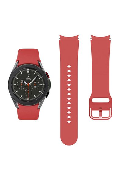 REDz Accessories Smartwatch Strap For Samsung Galaxy Watch 4/5/5 Pro/6, Width 20 Mm, Silicone, Red