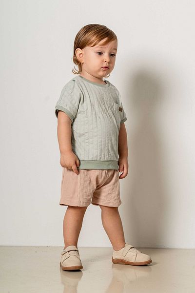 bombe Baby Kids Khaki- Green Cotton 2 Piece Set First Ben Trend Fashion Bottom Top Set