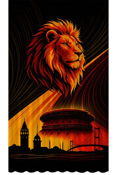 Bertille Home Children's and Baby's Room Yellow Red Fan Football Series Background Curtain Single Wing (Curtain)