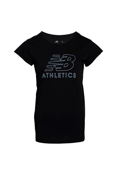 New Balance Tricou pentru femei Wps003-bk Athletics