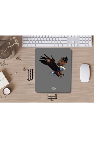 IVART Eagle Printed Rectangular Mouse Pad with Wrist Support