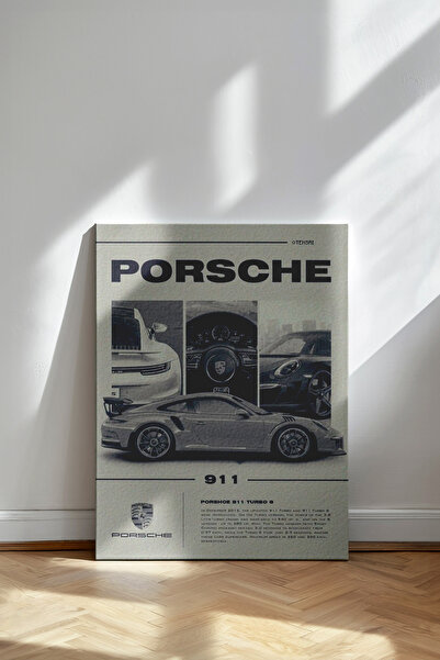 Kanvaspera Porshce Gazete Araba - Kanvas Tablo