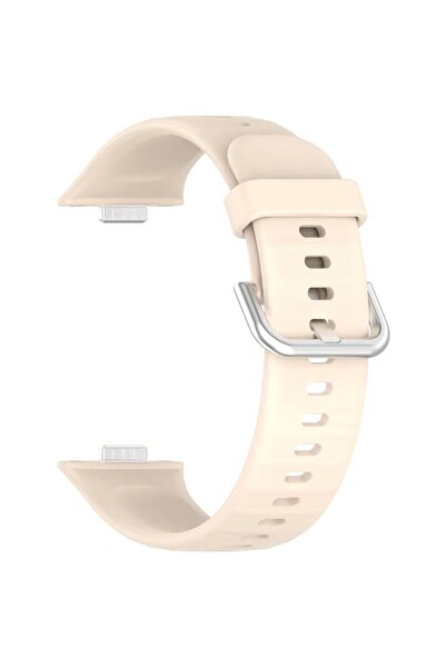 REDz Accessories Αθλητικό λουράκι σιλικόνης, συμβατό με το Huawei Watch Fit 3, λεπτό, ρυθμιζόμενο, μπεζ