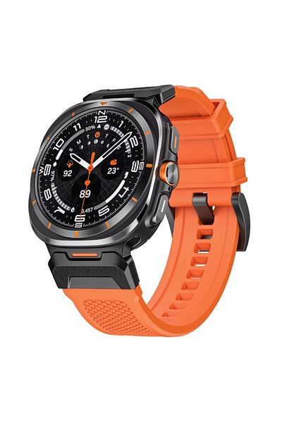 REDz Accessories Special Forces Strap, Sport, for Samsung Galaxy Watch Ultra 47mm, Military Design, Silicone, Orange