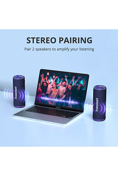 Tronsmart T7 Lite 24W Portable Outdoor Speaker Bluetooth 5.3 IPX7 Waterproof, 24 Hours Playtime-Blue