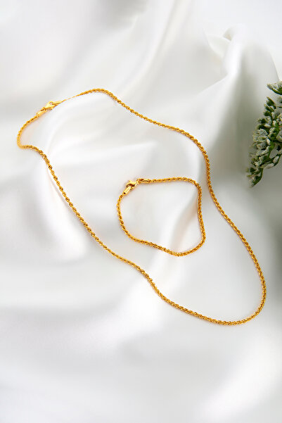 Ersöz Kuyumculuk 14 Ayar Altın Halat Burgu Zincir Kolye