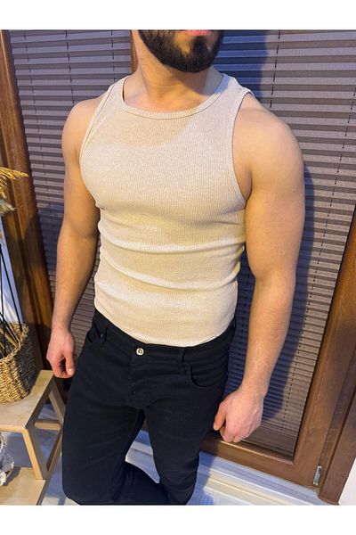 khalif Men's Camisole Fabric Twill Undershirt