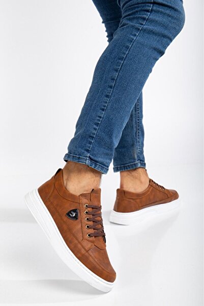 HEROD Ανδρικά αθλητικά παπούτσια με καφέ πόρπη καθημερινά εύκαμπτα άνετα ραμμένα ελαφριά πολυσόλα για περπάτημα εγγυημένα