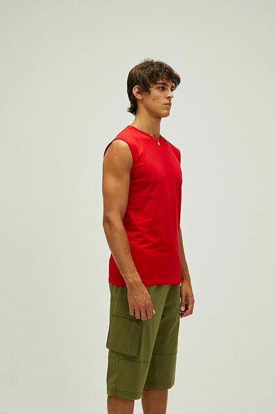 Bad Bear Men's Crew Neck Red T-Shirt - Tribe Tank-top