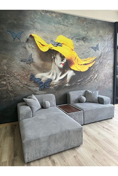 Erduran Mobilya Monza 2 Modül Sehpalı Modüler Köşe Koltuk Takımı