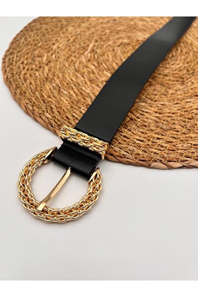 Descoin Curea de damă cu cataramă de lanț, centură de haină, centură de panta...