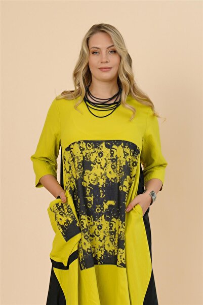 Zedd+ Plus 25167 ELBİSE LIMON