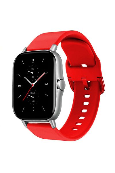 REDz Accessories Curea de ceas inteligent pentru Samsung Galaxy Watch/Huawei Watch GT, silicon, roșie - 20 mm