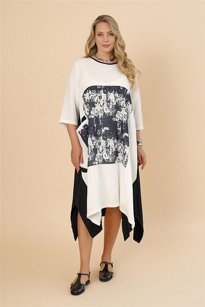 Zedd+ Plus 25167 Dress Ecru