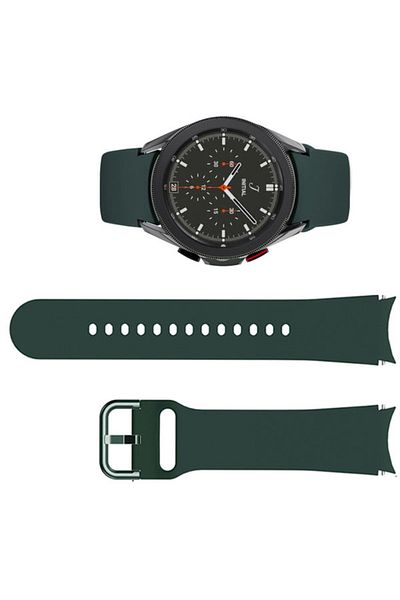REDz Accessories Smartwatch Strap For Samsung Galaxy Watch 4/5/5 Pro/6, Width 20 Mm, Silicone, Dark Green