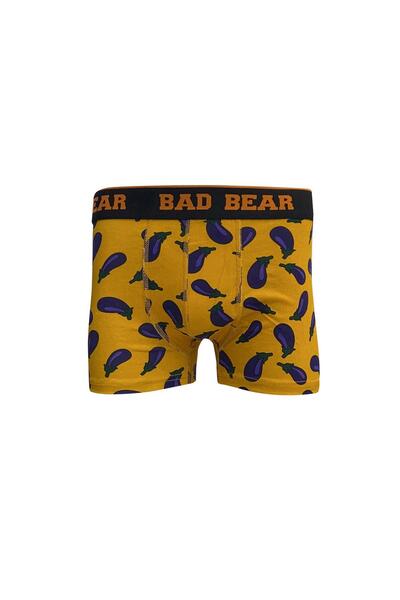 Bad Bear 21.01.03.006-C25 Eggplant Erkek Boxer Sarı