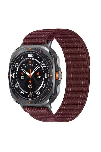 REDz Accessories Elastic Sport Strap, for Samsung Galaxy Watch Ultra 47mm, Adjustable Buckle, Nylon, Burgundy