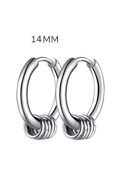 SIC MODA Earrings 5 ​​Stainless Steel Circles SIC MODA 3881A
