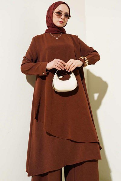 YILMAZBARMAZ costum lung dublu hijab pentru femei