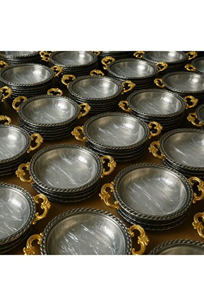 DERYA Vefa Metal 3'lü Bakır Tava Sahan Seti