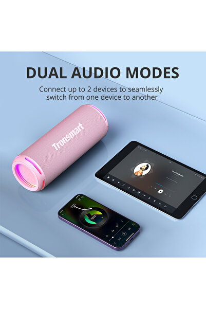 Tronsmart T7 Lite 24W Portable Outdoor Speaker Bluetooth 5.3 IPX7 Waterproof, 24 Hours Playtime-Pink