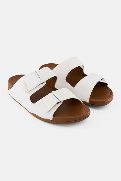English Laundry Men 2 Strap Slip On Arabic Sandals, White