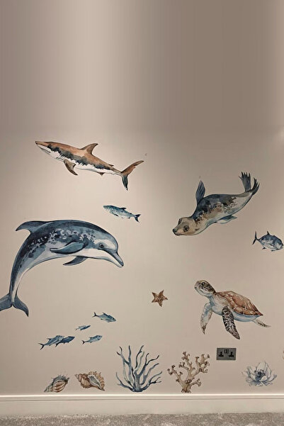 KT Decor Underwater World Ocean Creatures Wall Sticker Set