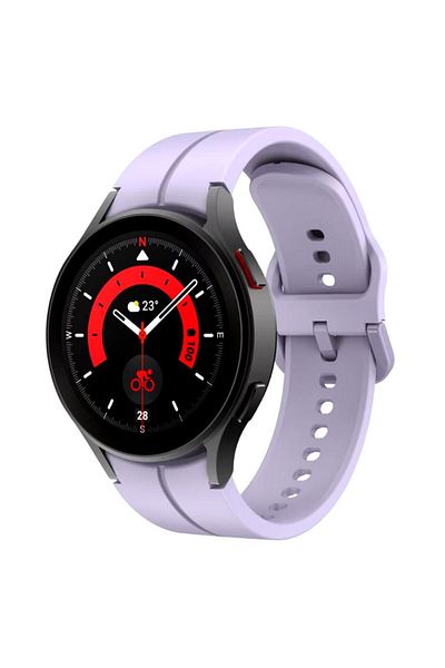 REDz Accessories Sport Strap For Samsung Galaxy Watch, Adjustable, Striped, Silicone, Purple