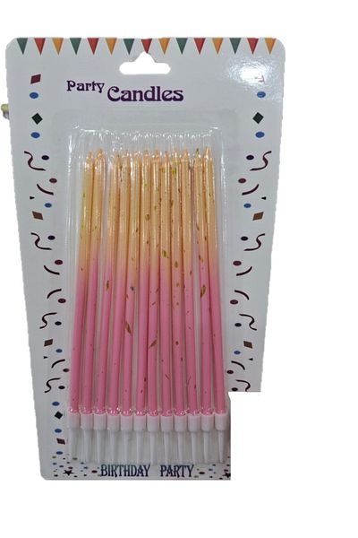Generic 12 Piece Unscented Birthday Candle With Stand Set