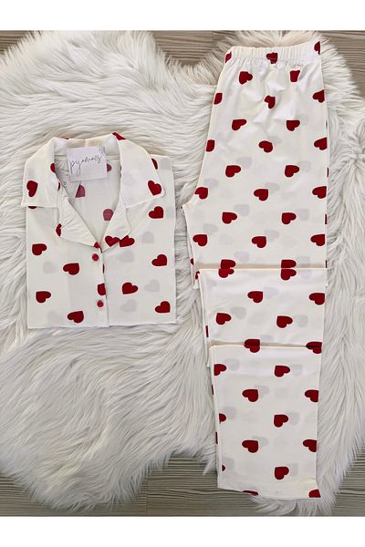 Pijamacs SET DE PIJAMA MILAN CU MÂNECĂ SCURTĂ CU DUNGA ALBASTRĂ