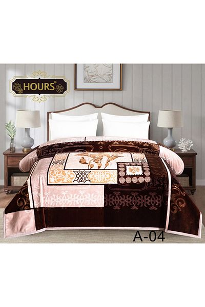 HOURS Horse blanket for two people, duvet cover, made of durable and soft, patterned fabric, 6 kg