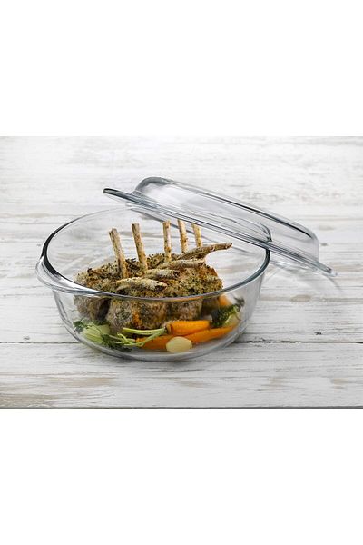 Pasabache Pasabahce 1017138 BORCAM Casserole with Lid 2100cc