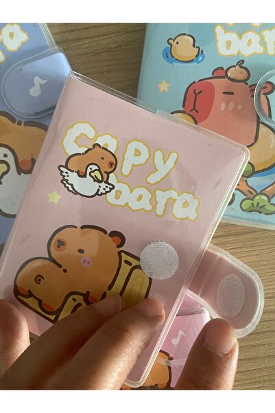 synshop دفتر ملاحظات Capybara Capybara Duck مع غلاف فيلكرو
