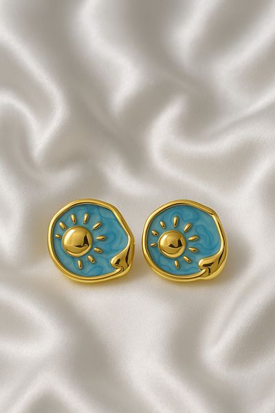 Bermecy Sunstone Bloom | Sun Detail Earrings