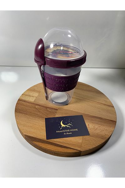 Madame Coco Pansy Snack Container with Spoon 600 ml